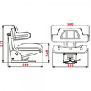 Asiento PVC suspensión mecánica negro