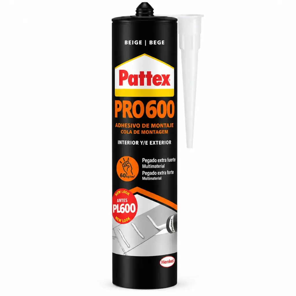 Pattex PRO 600 – Adhesivo de montaje multimaterial