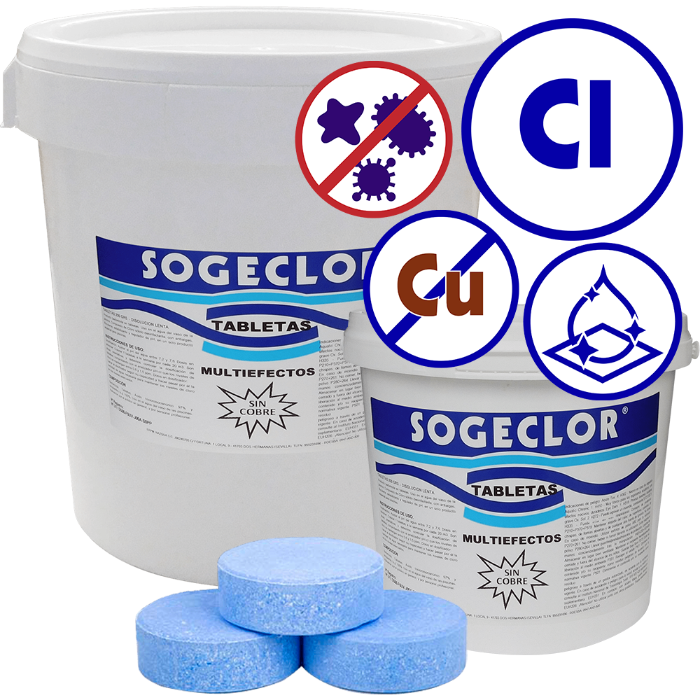 Cloro ”Sin cobre” SOGECLOR, 5Kg