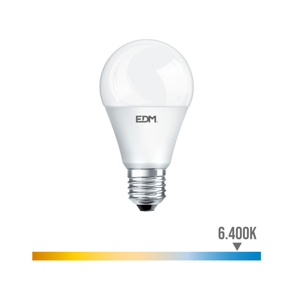 Bombilla standard led E27 luz fria, 932lm