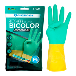 Guantes de latex bicolor reforzados Cuatrogasa