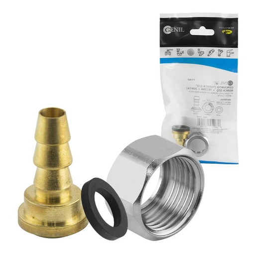 [007158] Conjunto (Tuerca 1/2 izquierda + Tetina + Junta)