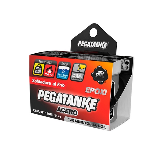 Pegatanke epoxico bicomponente, 34ml