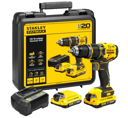 [SFMCD721D2K-QW] Taladro Percutor STANLEY Brushless V20 