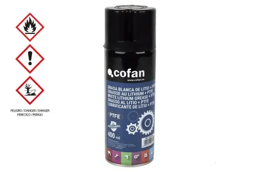 [15000007] Grasa blanca de Litio + PTFE en spray, 400ml